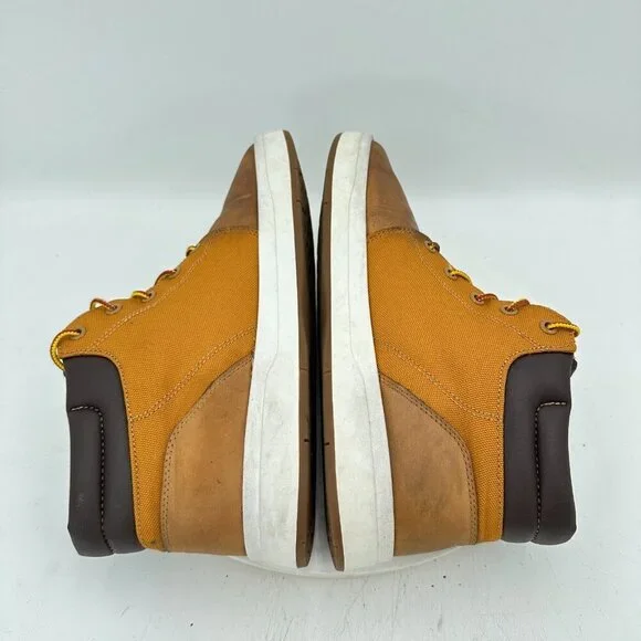 Timberland Men Size 11 A6750 Brown Leather Canvas Trekker Hiking Ankle Boot - Picture 6 of 11